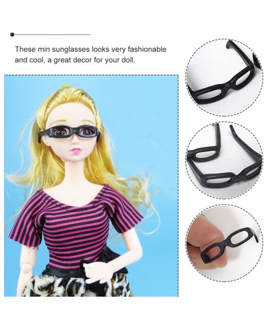 60pcs Doll Glasses Miniature Doll Eyeglasses Mini Doll Costume Accessories for Dollhouse Crafts $15.89 Dollhouse Accessories