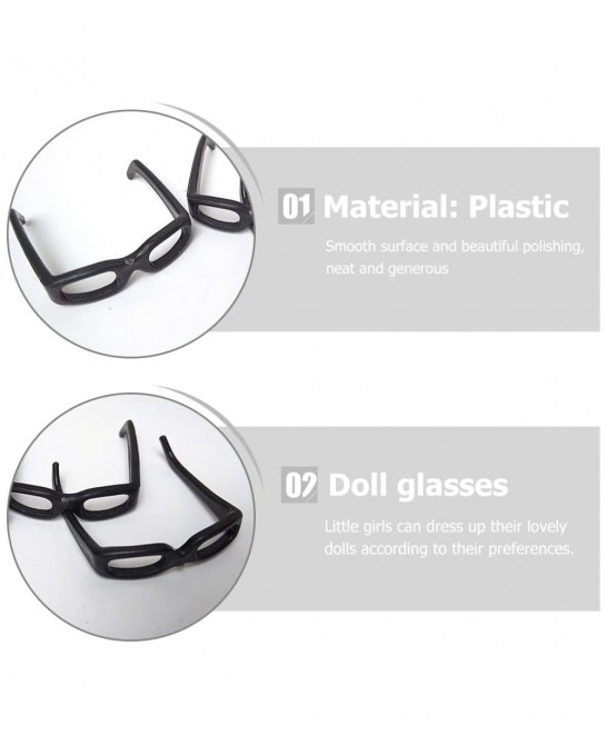 60pcs Doll Glasses Miniature Doll Eyeglasses Mini Doll Costume Accessories for Dollhouse Crafts $15.89 Dollhouse Accessories