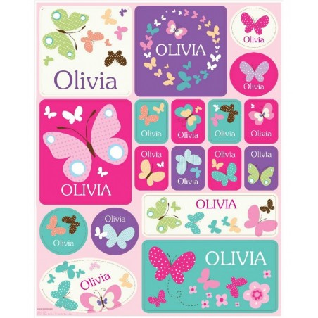 Personalized Stickers for Kids Butterflies - I See Me! $14.00 Kids' Stickers