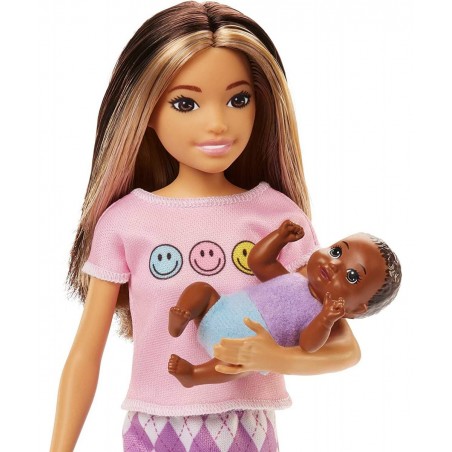 Dolls and Accessories Skipper Doll (Two-Tone Hair) with Baby Figure and 5 Accessories Babysitters Inc. Playset $29.29 Doll Pl...