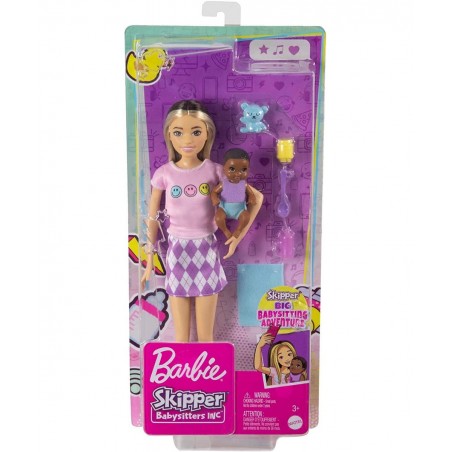 Dolls and Accessories Skipper Doll (Two-Tone Hair) with Baby Figure and 5 Accessories Babysitters Inc. Playset $29.29 Doll Pl...