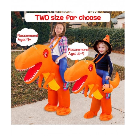 Kids Inflatable Dinosaur Costume Halloween Blow up costume Riding A T-rex Funny Costume for Party Dress-up Pretend $41.43 Kid...