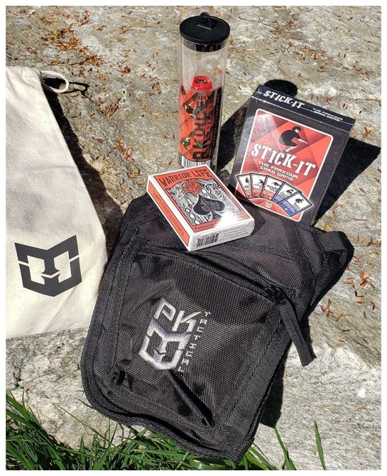 Parkour Action Pack - Parkour Dice Game Card Game Playing Cards and Tactical Leg Bag $81.04 Card Games