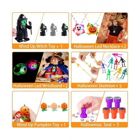 Halloween Party Favors for Kids Halloween Toys Bulk Assortment Halloween Decoration Classroom Prizes Goodie Bag Stuffers Hall...