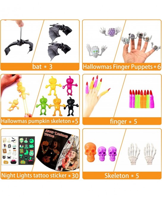 Halloween Party Favors for Kids Halloween Toys Bulk Assortment Halloween Decoration Classroom Prizes Goodie Bag Stuffers Hall...