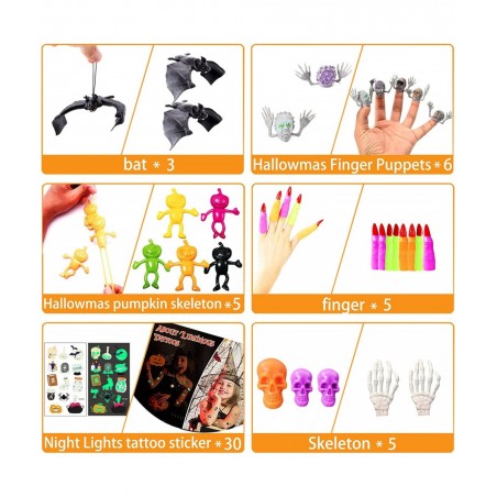 Halloween Party Favors for Kids Halloween Toys Bulk Assortment Halloween Decoration Classroom Prizes Goodie Bag Stuffers Hall...