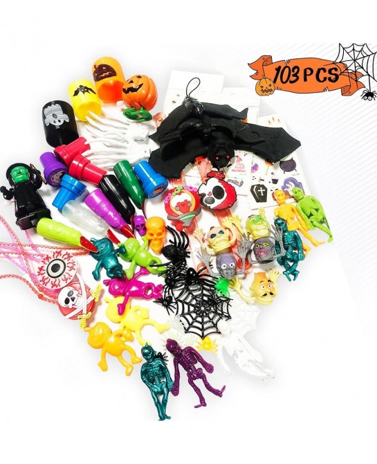 Halloween Party Favors for Kids Halloween Toys Bulk Assortment Halloween Decoration Classroom Prizes Goodie Bag Stuffers Hall...