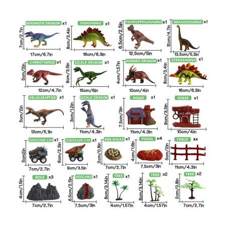 61 PCS Dinosaur Toys with Figures for Boys Activity Play Mat Dinosaur Toy Sets Realistic Dinosaur Toys & Cars & Stickers Educ...