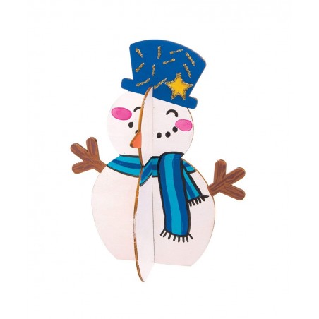 AT158 Wooden Stand-up 3D Snowmen - Pack of 6 Christmas Arts and Crafts $17.15 Kids' Drawing & Writing Boards