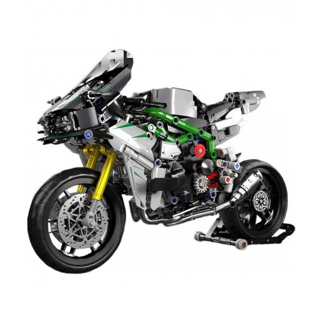 Building Blocks Motorcycle 858Pieces Racing Off Road Moto Bricks Model DIY Motorcycle Building Blocks Toys Compatible with Le...
