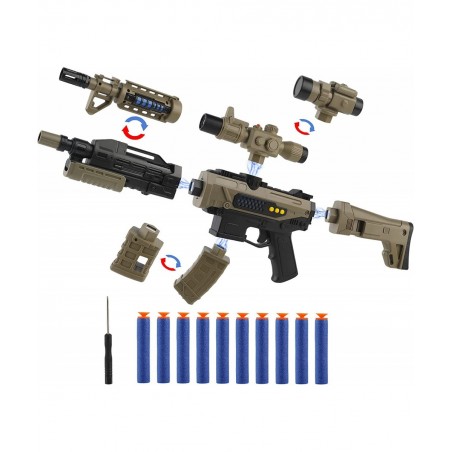 Toy Guns Electric Gun for Nerf Guns Bullets Foam Darts DIY Guns Projection Gun Toy with Sound and Light Soft Foam Gun Toys as...