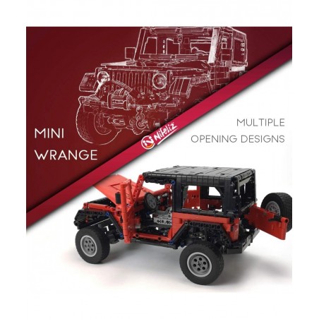 Mini Off-Road Car Wrange MOC Technique Building Blocks and Engineering Toy Adult Collectible Model Cars Kits to Build 1:14 Sc...