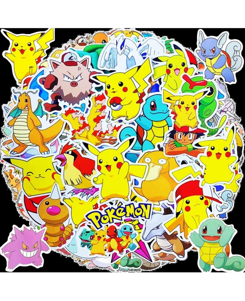 100 Pcs Anime Stickers Kawaii Cartoon Gift for Kids Teen Birthday Party Vinyl Waterproof Stickers for Water Bottle Scrapbook ...