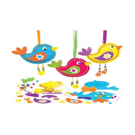 AT568 Bird Decoration Sewing Kits - Pack of 3 Creative Art and Craft Supplies for Kids to Make and Decorate $16.48 Craft Kits