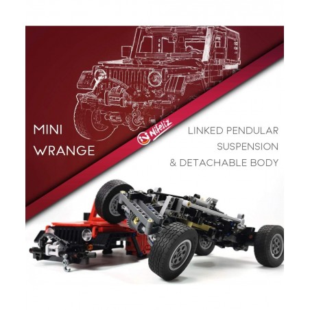 Mini Off-Road Car Wrange MOC Technique Building Blocks and Engineering Toy Adult Collectible Model Cars Kits to Build 1:14 Sc...