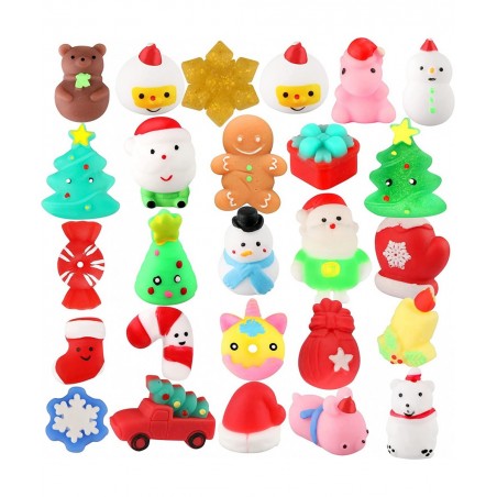 Squishies Mochi Squishy Toys - Christmas Kawaii Cat Squishys Slow Rising Animals - Party Favors Goodie Bag Birthday Gifts Min...