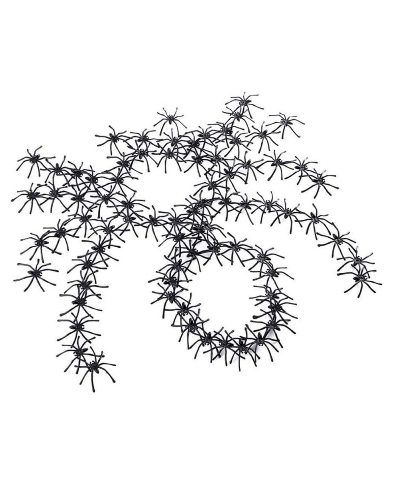 Black Plastic Spiders 100 Pcs Plastic Halloween Spiders 1.7In Small Fake Spiders Mini Plastic Spiders Bulk Halloween Party De...