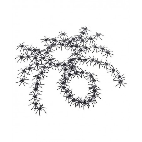 Black Plastic Spiders 100 Pcs Plastic Halloween Spiders 1.7In Small Fake Spiders Mini Plastic Spiders Bulk Halloween Party De...