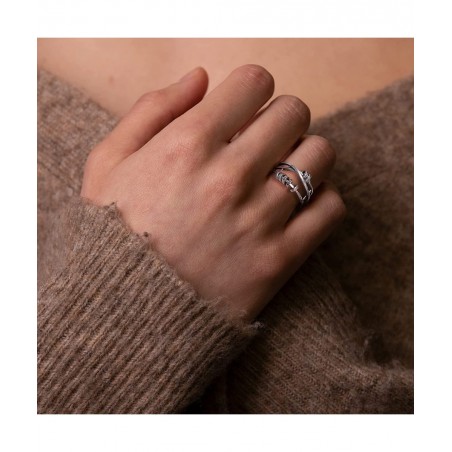 Fidget Ring for Anxiety To My Daughter S925 Sterling Anxiety Ring for Women Ring with Beads Spinner Ring Adjustable Open Ring...