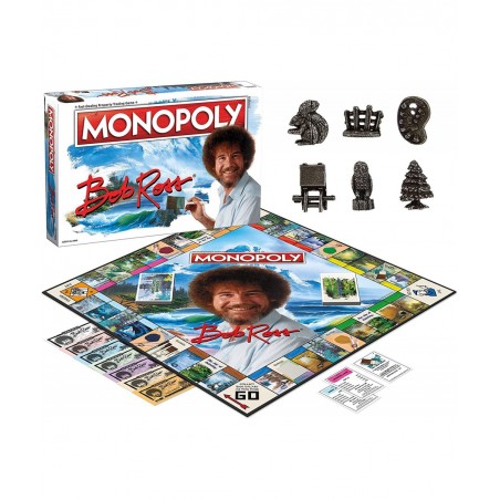 Monopoly Bob Ross | Based on Bob Ross Show The Joy of Painting | Collectible Monopoly Game Featuring Bob Ross Artwork | Offic...