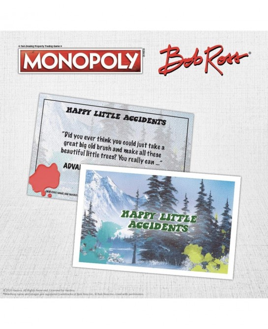 Monopoly Bob Ross | Based on Bob Ross Show The Joy of Painting | Collectible Monopoly Game Featuring Bob Ross Artwork | Offic...