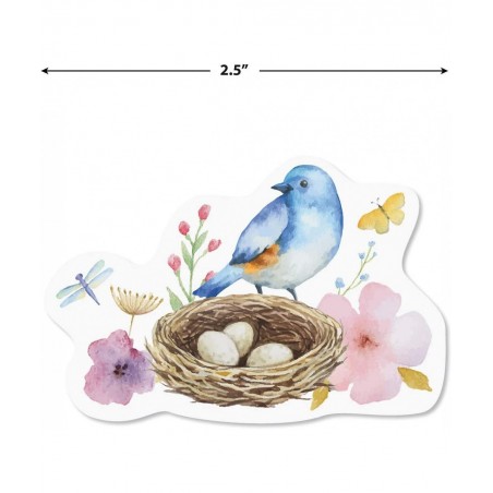 Watercolor Birds Stickers - Set of 52 Stickers Two 8-1/2" x 11" Sheets Holiday Arts and Crafts Fun for Kids Spring Themed Gif...