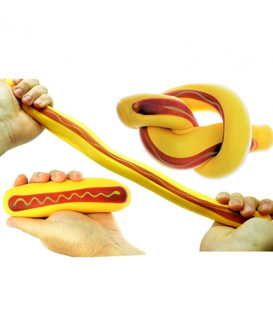 JA-RU Stretchy Hot Dog Squishy Toys (1 Unit) Anxiety Stress Relief Toys | Sensory Toys for Autistic Children Kids and Fidget ...