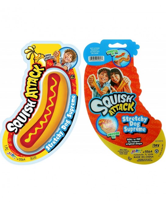 JA-RU Stretchy Hot Dog Squishy Toys (1 Unit) Anxiety Stress Relief Toys | Sensory Toys for Autistic Children Kids and Fidget ...