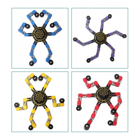 FIDGETVIBE Fidget Toys Pack – Transformable Spinner for Boys and Girls – Advanced Transformable Fingertip Gyro – Durable ABS ...