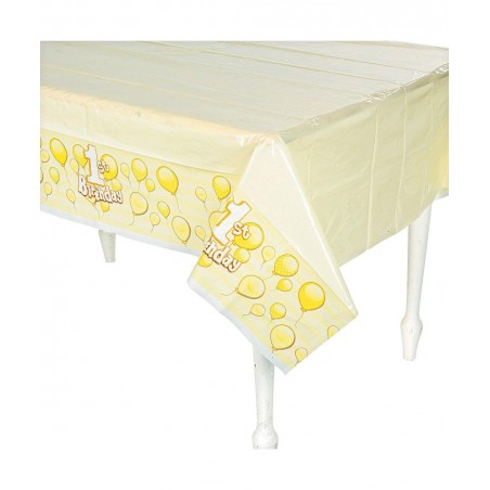 1ST Birthday Yellow TABLECOVER - Party Supplies - 1 Piece $15.71 Kids' Party Tablecovers