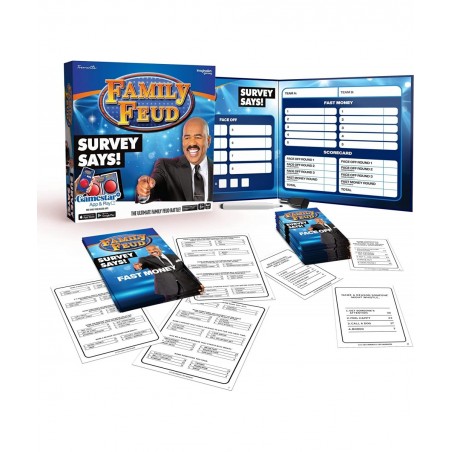 Family FEUD Survey Says Edition Card Game Complete with Hundreds of Survey Questions 150 Question Cards 50 Fast Money Cards C...