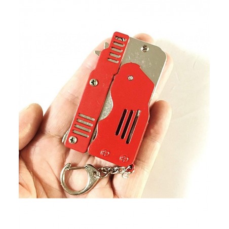 Rubber Band Gun Foldable All Metal Materials of Zinc-Iron Alloy Mini Compact can be Hung on Keychain $15.95 Gags & Practical ...