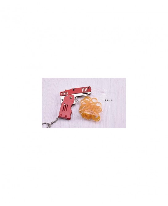 Rubber Band Gun Foldable All Metal Materials of Zinc-Iron Alloy Mini Compact can be Hung on Keychain $15.95 Gags & Practical ...