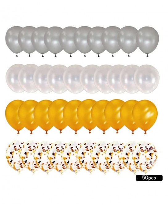 66 Pieces Welcome Back Balloon Banner Decorations Kit with Gold Welcome Back and Star Banner Gold Silver Confetti Glitter Bal...