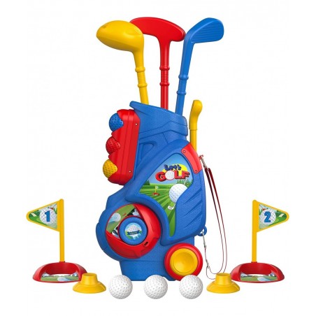 Toddler Golf Set Upgraded Kids Golf Cart with Unique Shoulder Strap Design Indoor and Outdoor Golf Toys for Boys and Girls Ag...