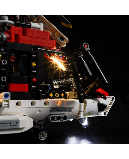 Led Lighting Kit for LEGO-42145 Airbus H175 Rescue Helicopter - Compatible with Lego Technic Building Blocks Model- Not Inclu...
