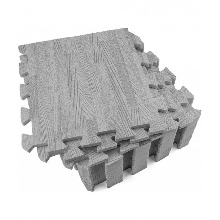 16 Pieces Printed Wood Grain Interlocking Floor Tiles 3/8-Inch Thick EVA Foam Grey Puzzle Floor Mat $59.28 Puzzle Play Mats