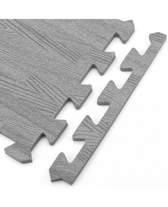 16 Pieces Printed Wood Grain Interlocking Floor Tiles 3/8-Inch Thick EVA Foam Grey Puzzle Floor Mat $59.28 Puzzle Play Mats