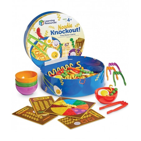 Noodle Knockout! Fine Motor Game & Helping Hands Fine Motor Tool Set Toy Fine Motor and Sensory Toy Ages 3+ (LER5558) Multi-C...