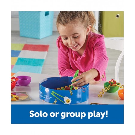 Noodle Knockout! Fine Motor Game & Helping Hands Fine Motor Tool Set Toy Fine Motor and Sensory Toy Ages 3+ (LER5558) Multi-C...