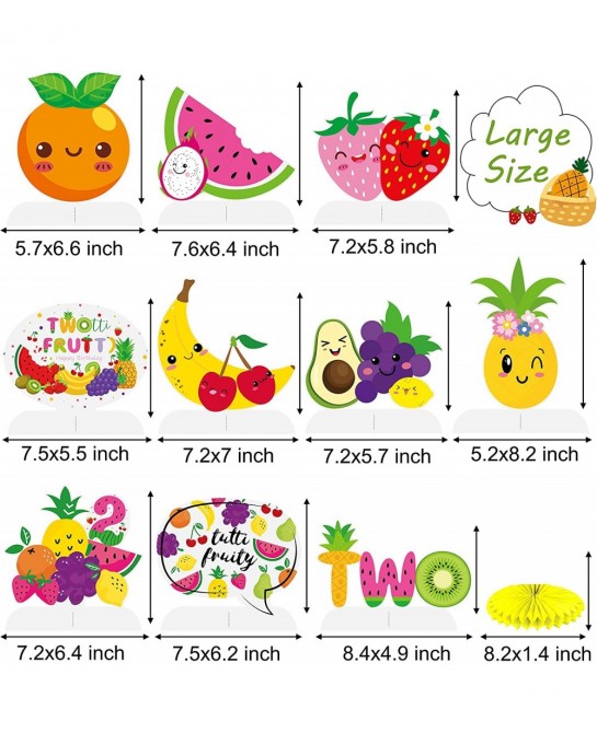10Pcs Fruit Birthday Centerpieces Twotti Frutti Honeycomb Centerpieces for Fruit Party Decoration Twotti Frutti Decorations F...