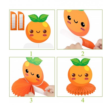 10Pcs Fruit Birthday Centerpieces Twotti Frutti Honeycomb Centerpieces for Fruit Party Decoration Twotti Frutti Decorations F...