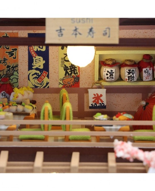 DIY Miniature Dollhouse Kit with Furniture 3D Wooden Miniature House with Dust Cover and Music Movement Miniature Dolls House...