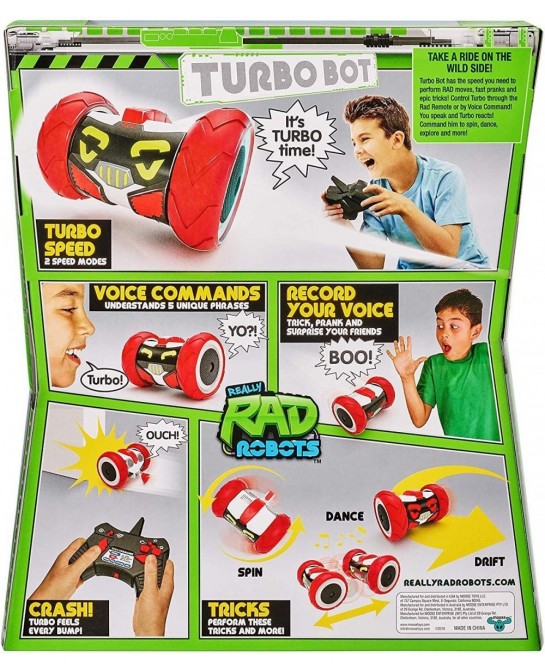 Really RAD Robots - Electronic Remote Control Robot with Voice Command - Built for Speed and Tricks - Turbo Bot $83.57 Remote...