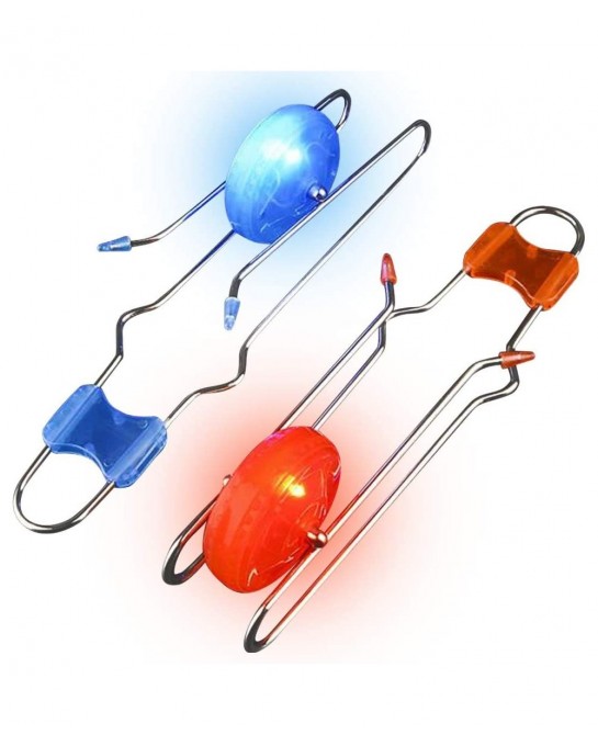 Retro Light Up Gyro Wheels Set for Kids- Set Includes 2 8.5 Inch Rail Twisters Mesmerizing Spinning & Lighting Effects Design...