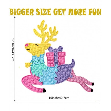 Big Christmas Pop Fidget Toys Large-Size Christmas Push Bubble Poke Large Mega Giant Stress Relief Silicone Pressure Cute Toy...