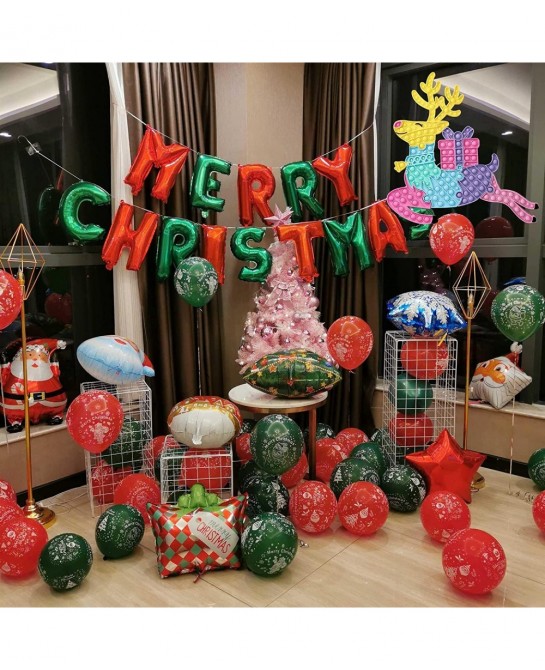 Big Christmas Pop Fidget Toys Large-Size Christmas Push Bubble Poke Large Mega Giant Stress Relief Silicone Pressure Cute Toy...
