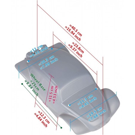 Custom Body Police Style Compatible for 1/10 Scale RC Car or Truck (Truck not Included) STB-PB-01 $39.11 Remote & App Control...