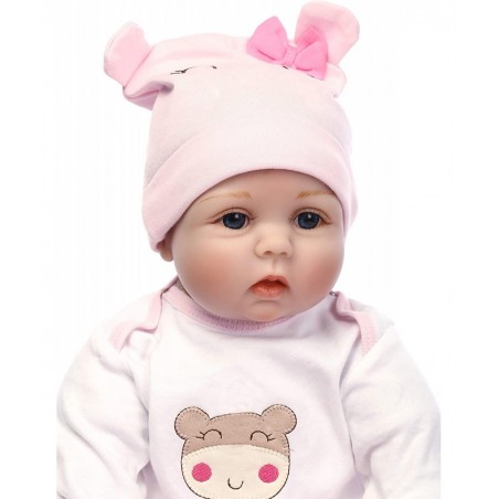 Reborn Baby Dolls Girl Soft Vinyl Silicone Newborn Baby Dolls 22" Pink Outfit Gift Set $93.08 Dolls