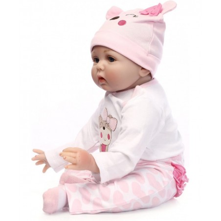 Reborn Baby Dolls Girl Soft Vinyl Silicone Newborn Baby Dolls 22" Pink Outfit Gift Set $93.08 Dolls